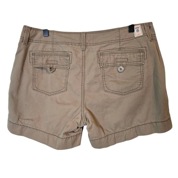 Levis shorts women size 10 tan chino 100% Cotton - Picture 2 of 7